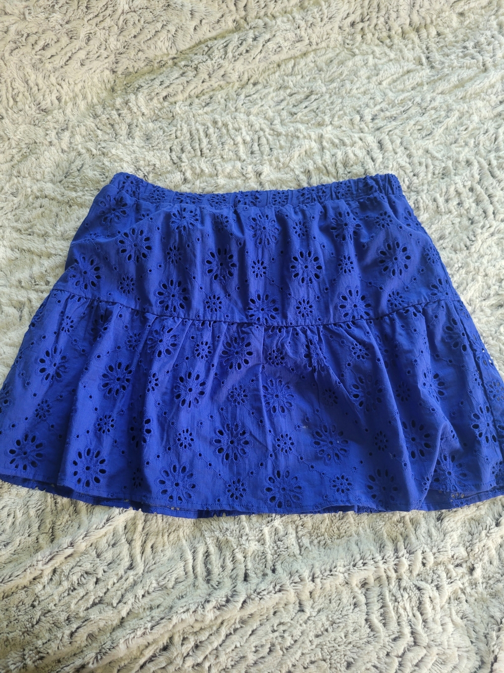 Women's Eyelet Tiered Skirt - Royal Blue